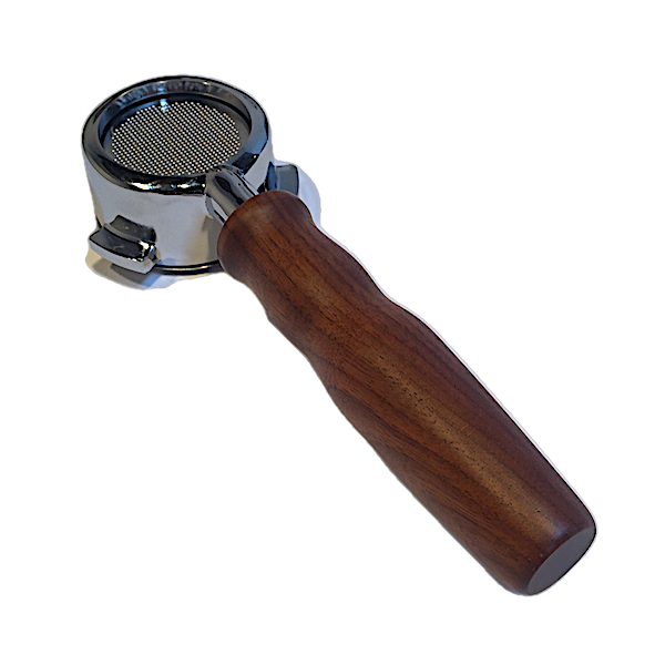 La San Marco Bottomless Portafilter with Walnut Handle - Caffe Tech Canada